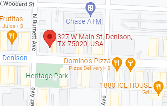 A map of the location of domino 's pizza.